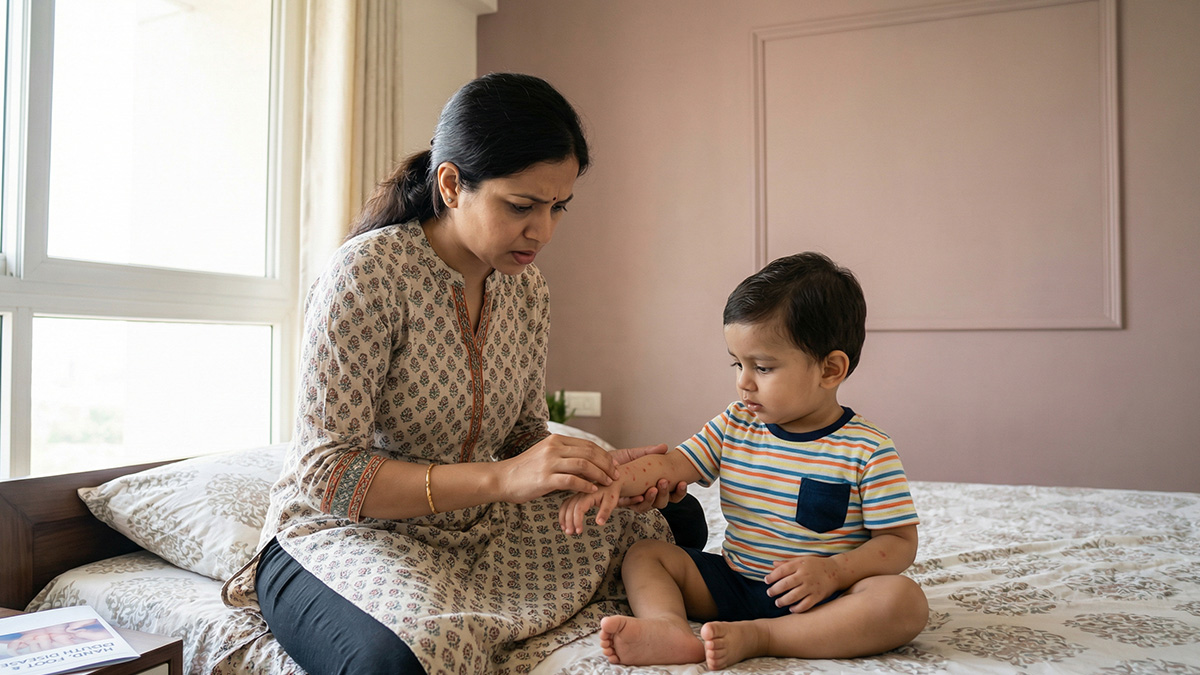 HFMD symptoms in children